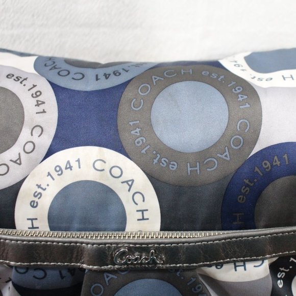Coach Snap Head Blue Diaper Messenger Bag